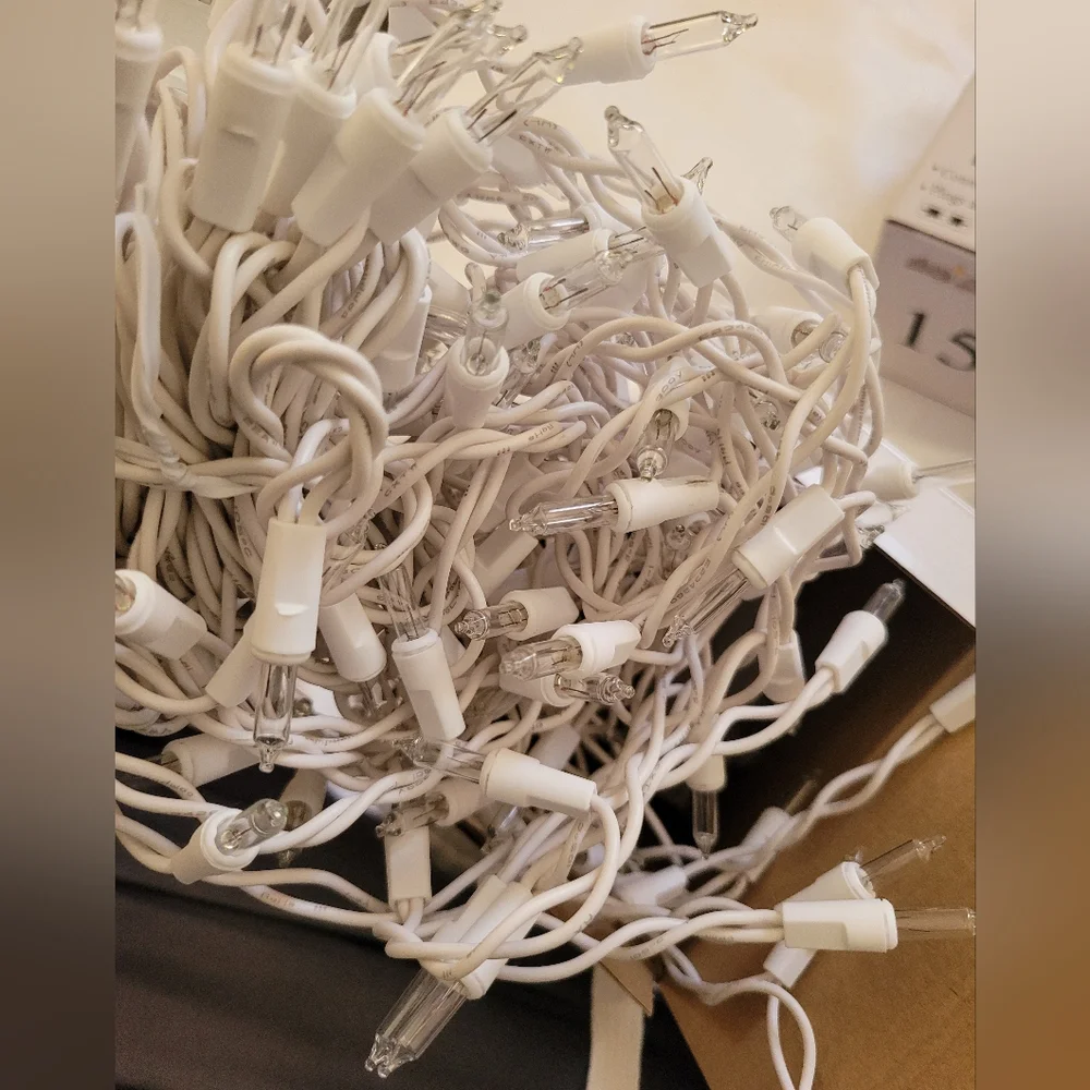 Brite Star Clear 150 Icicle Lights with White Wire